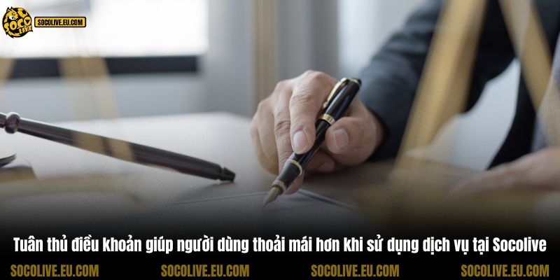 Tuân thủ điều khoản giúp người dùng thoải mái hơn khi sử dụng dịch vụ tại Socolive